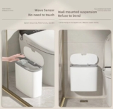 פח אשפה חכם עם חיישן פתיחה